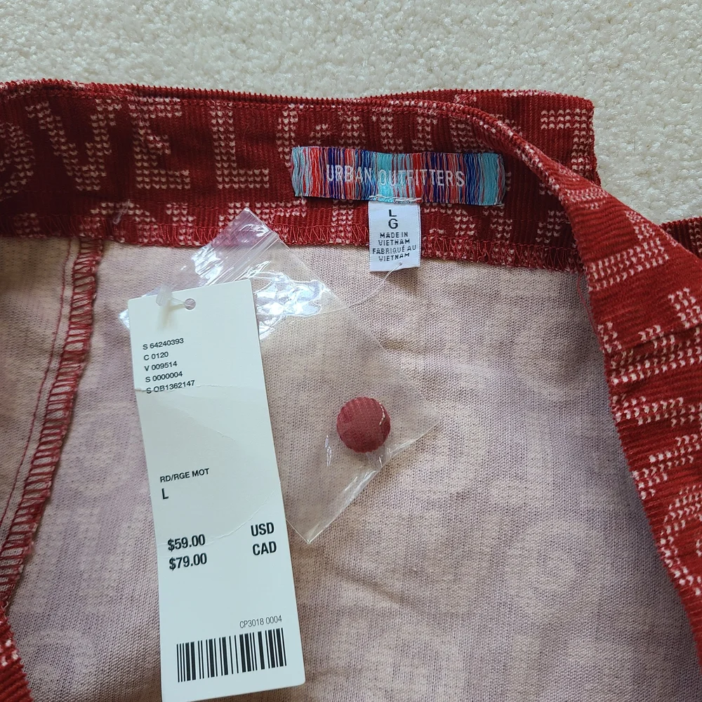 NWT Urban Outfitters Gianna Love Corduroy Mini Skirt Sz L - Picture 7 of 7